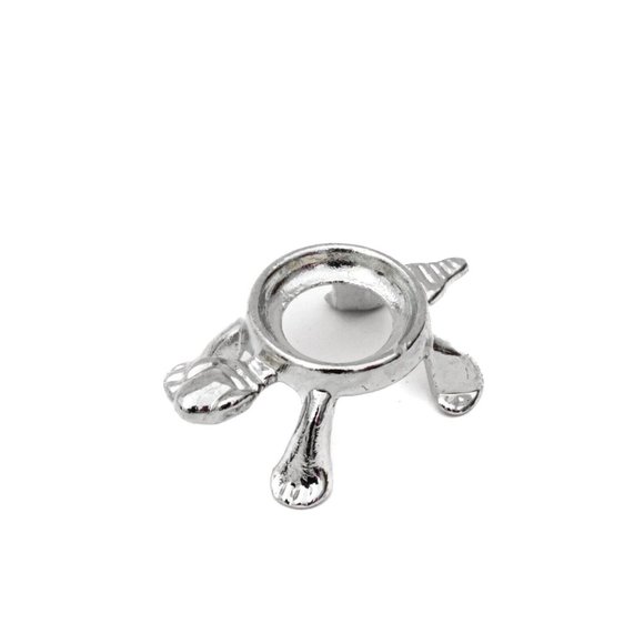 Mini Silver Turtle Display Stand Gemstone Eggs Spheres Marbles Ball Holders - Picture 3 of 10